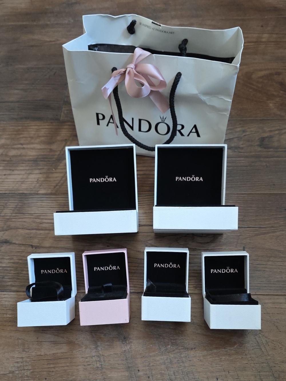Pandora Pink and White Jewelry Boxes Set, Authentic - Picture 4 of 8